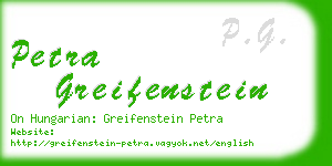 petra greifenstein business card